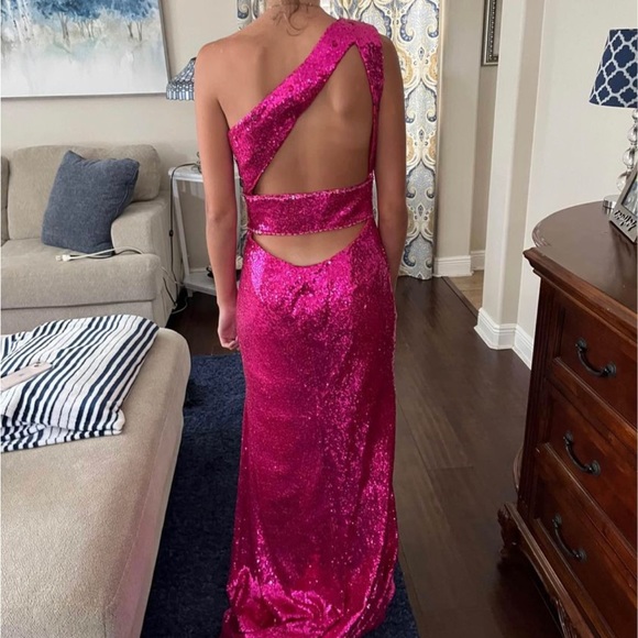 Hot Pink prom / formal dress - Picture 2 of 4